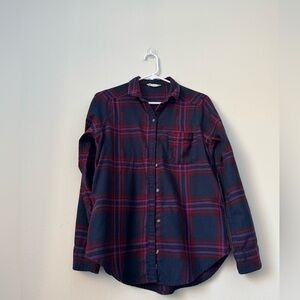 Hollister Red Blue Checkered Plaid Shirt Career Plaid Size S
